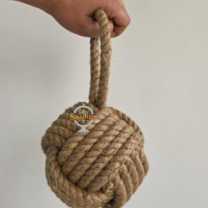 Handmade Jute Fist Doorstopper with heavy solid core